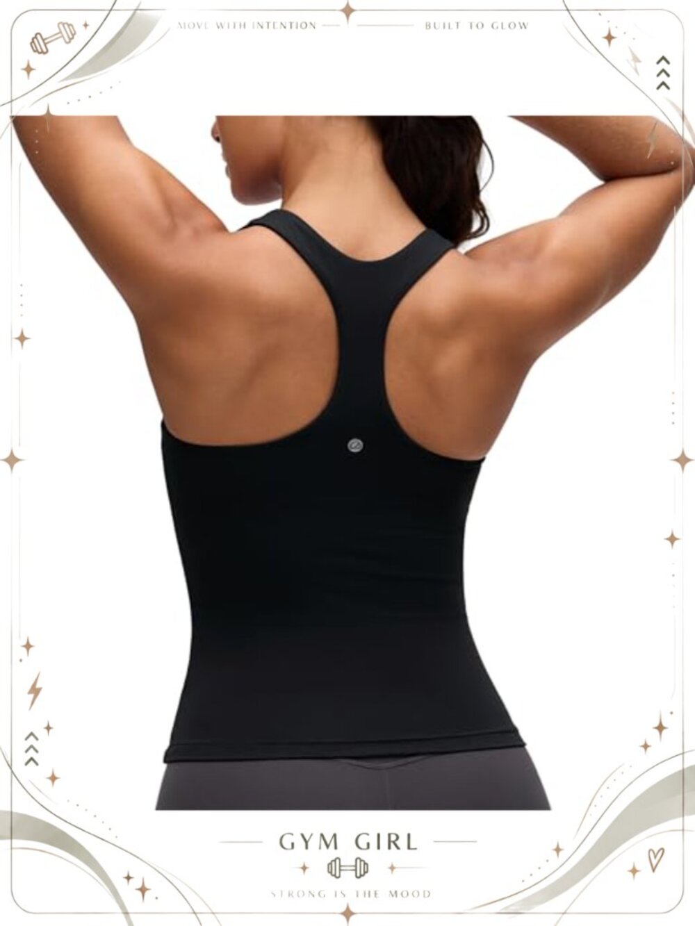 Butterluxe Racerback Tank Top Built-in Bra Padded Cropped Yoga Top